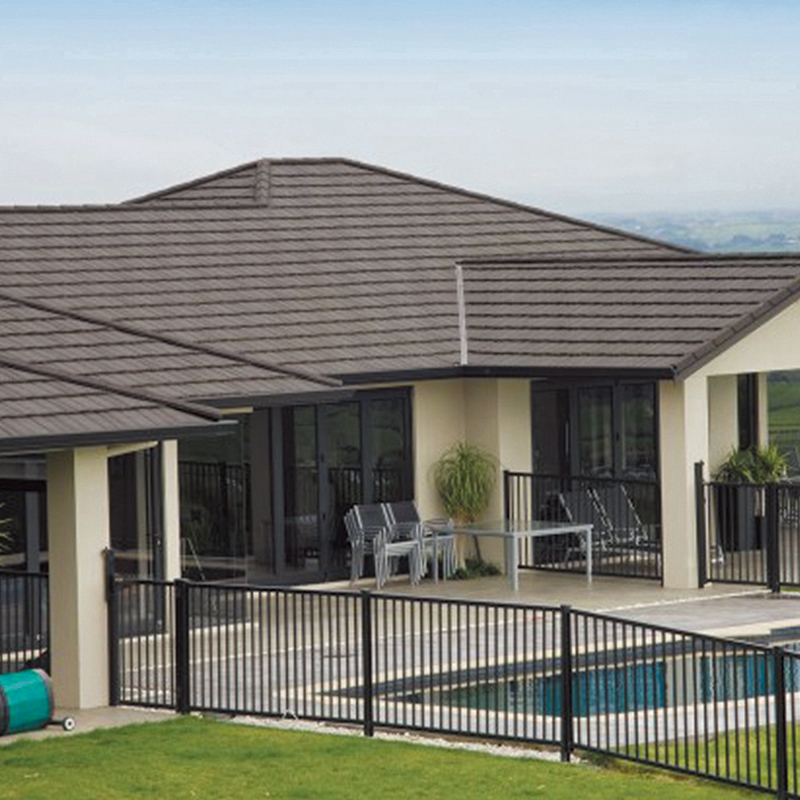 Classic North Wood Type Colored Stone Coated Metal Roof Tiles