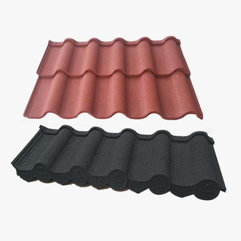 Deep Roman colored stone coated metal roofing tiles